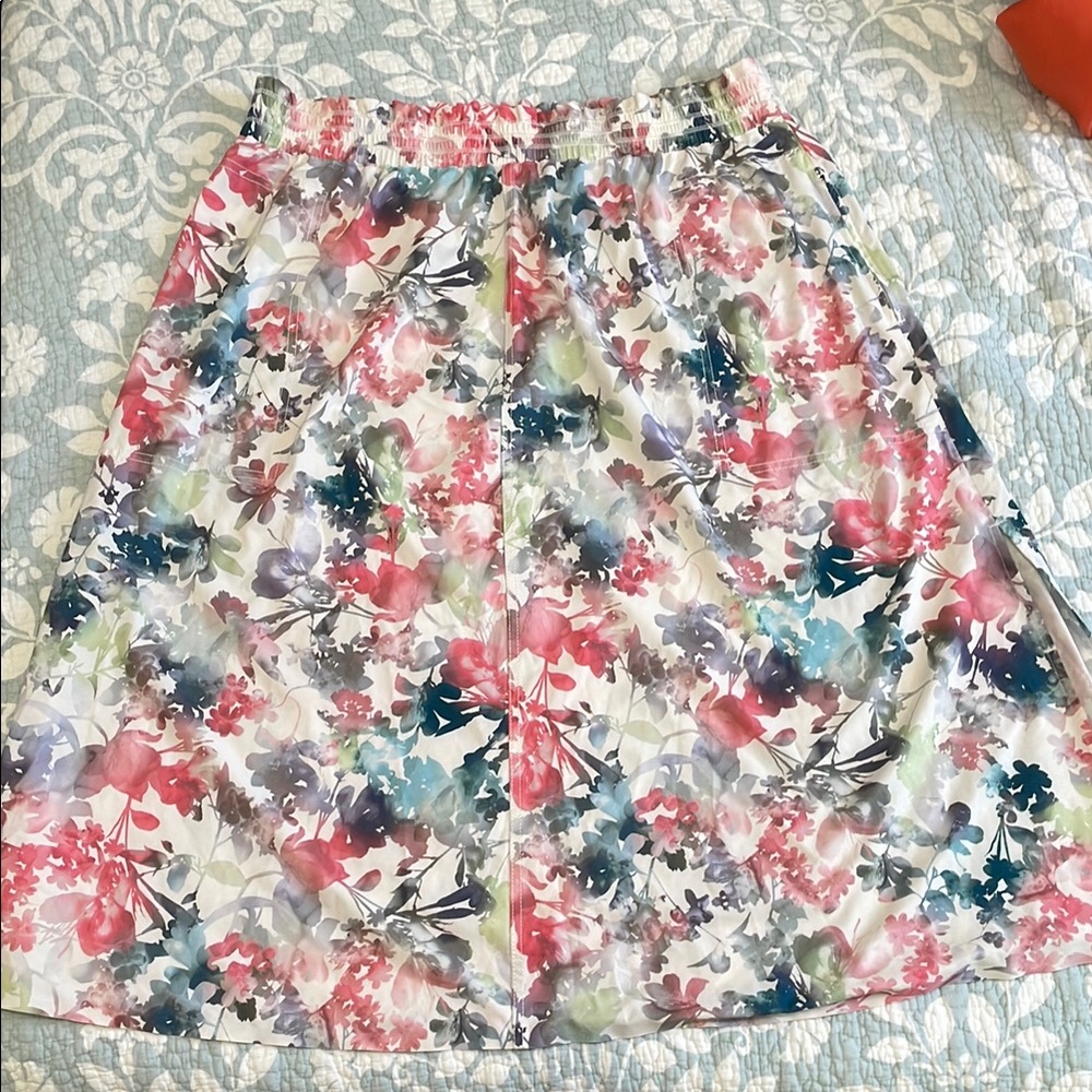 Athleta Savannah Floral Multicolor Skirt Women's XL